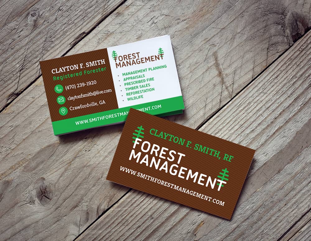 Forest Management Business Card Design